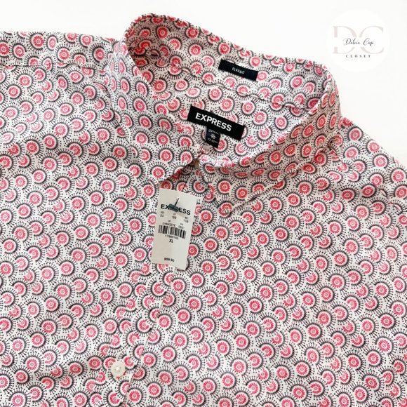 NWT EXPRESS Short Sleeve T-Shirt Men Classic Fit Size XL 17 - 17 1/2